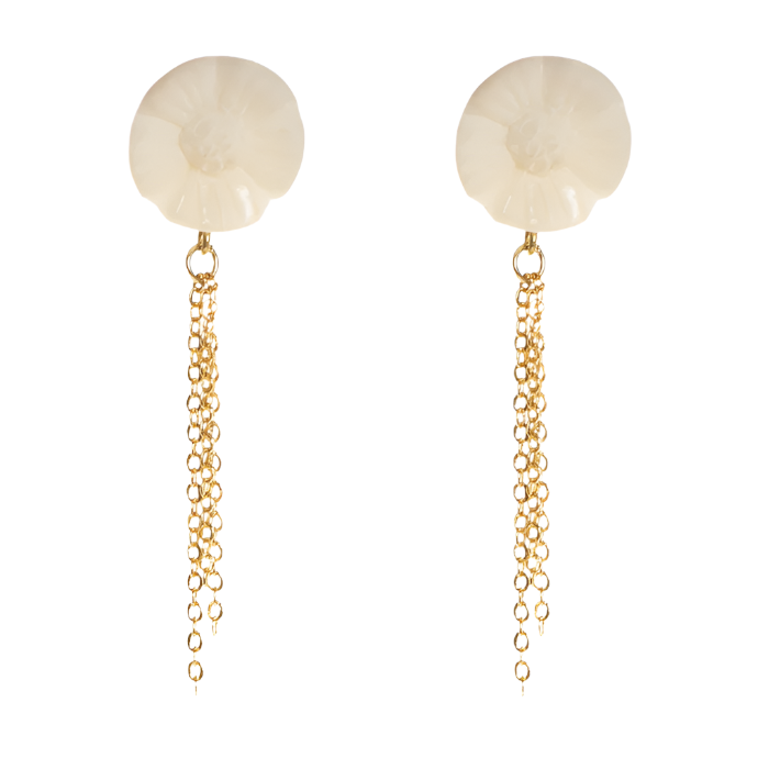 Floral Fringe Studs