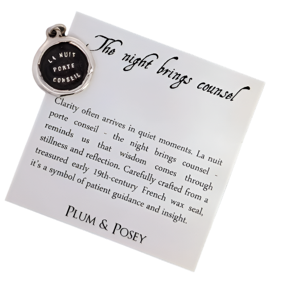 The Night Brings Counsel Wax Seal Necklace