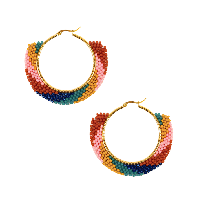 Beaded Hoops