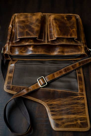 Buffalo Leather Messenger
