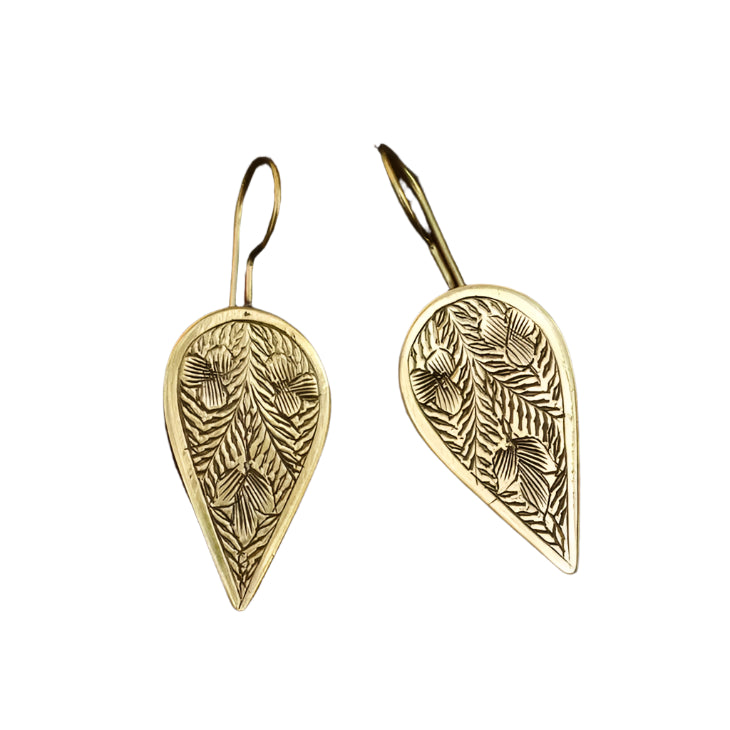 Etched Petal Earrings