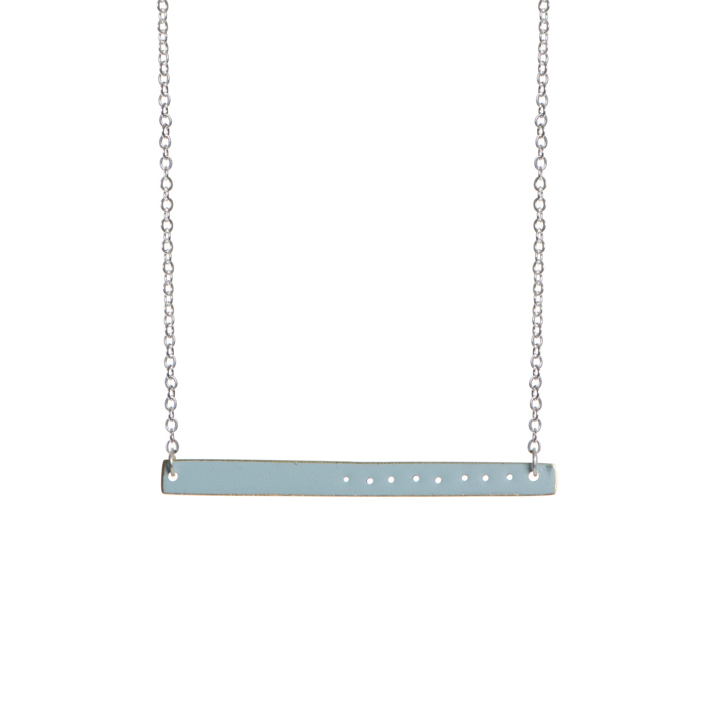 Enamel Brass Bar Necklace