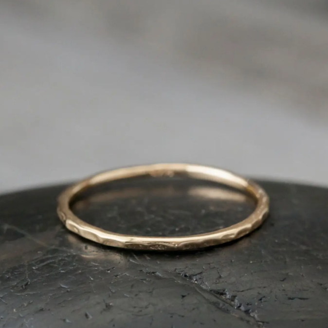 Hammered Stacking Ring