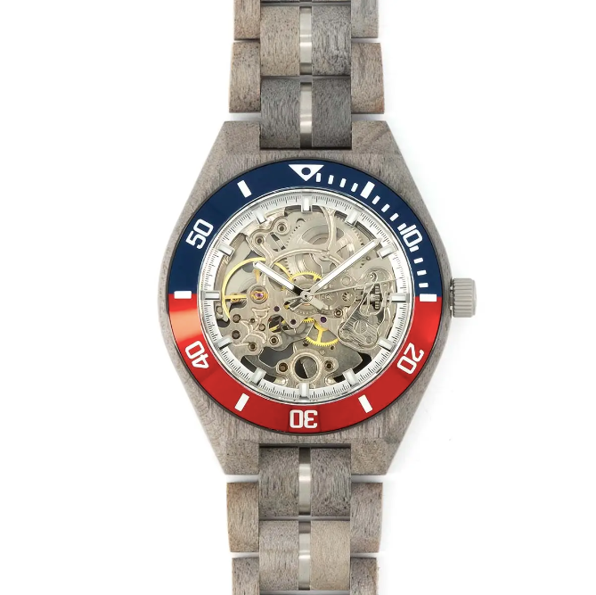 Carbon Silver Men's Automatic Watch
