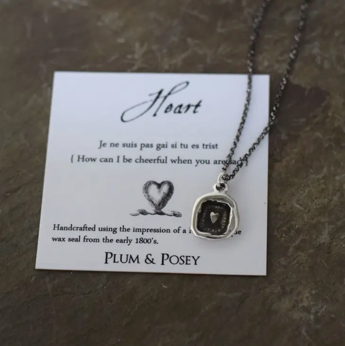 Mini Heart Wax Seal Necklace