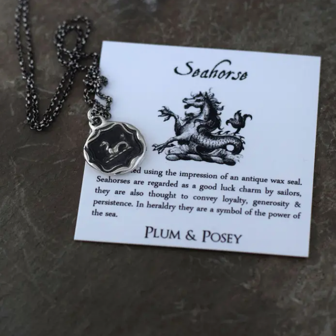 Seahorse Wax Seal Necklace