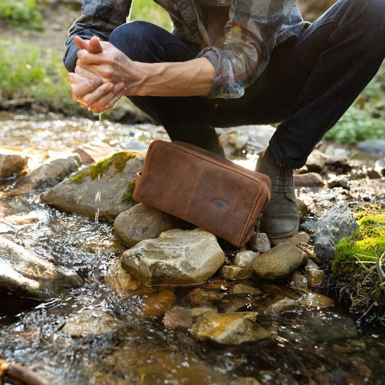 Buffalo Leather Dopp Kit