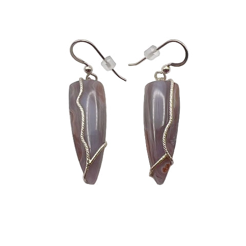 Purple Passion Agate Earrings