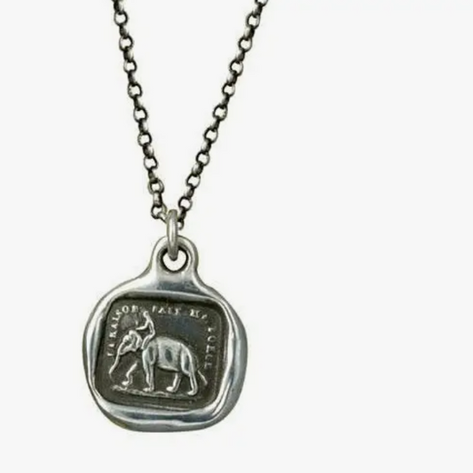 Strength and Virtue Wax Seal Necklace