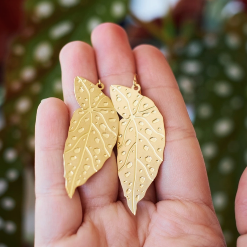 Begonia Leaf Earrings