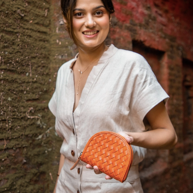 Woven Halfmoon Wallet