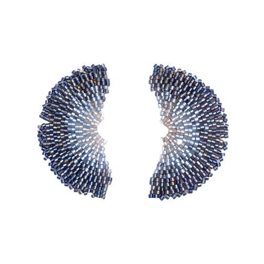 Beaded Ginko Earrings