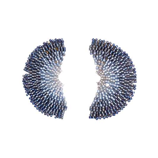 Beaded Ginko Earrings