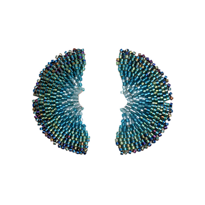 Beaded Ginko Earrings