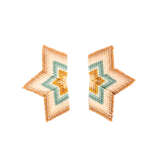 Beaded Star Earrings