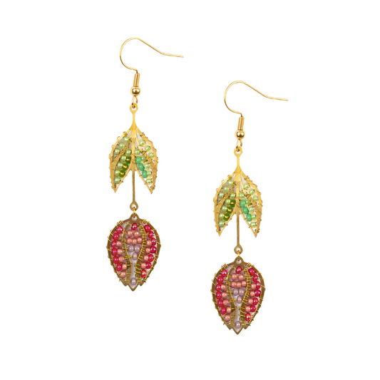 Beaded Tulip Earrings
