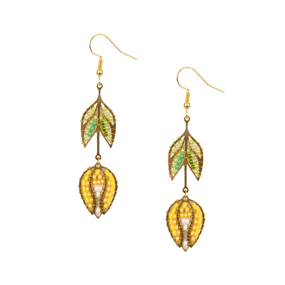 Beaded Tulip Earrings