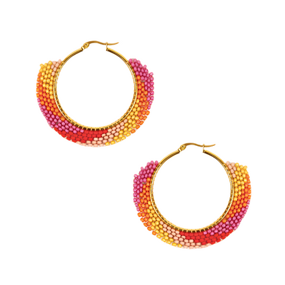 Beaded Hoops