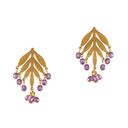 Crystal Frond Earrings