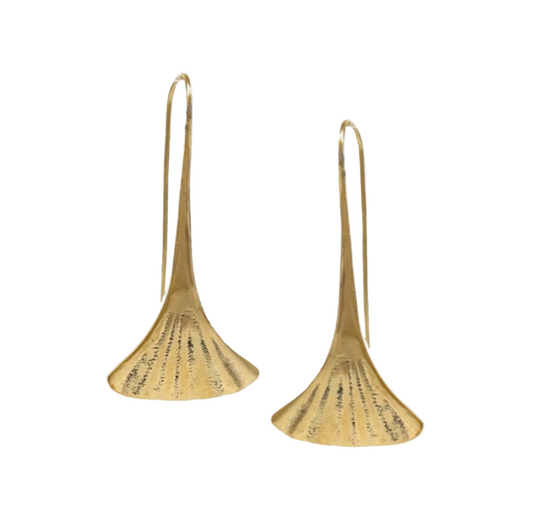Sculpted Gingko Earrings