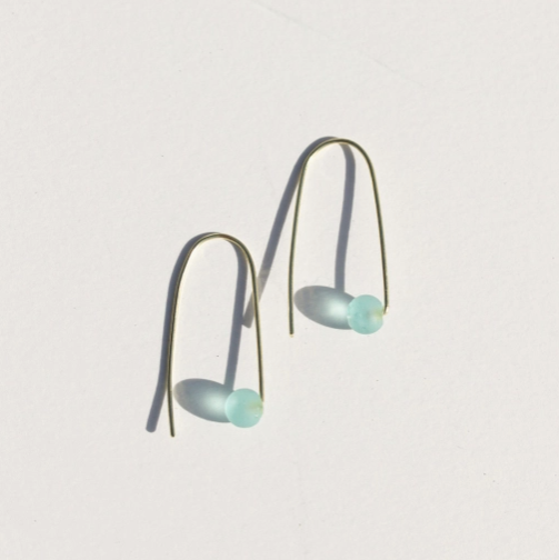 Sea Glass Arc Earrings
