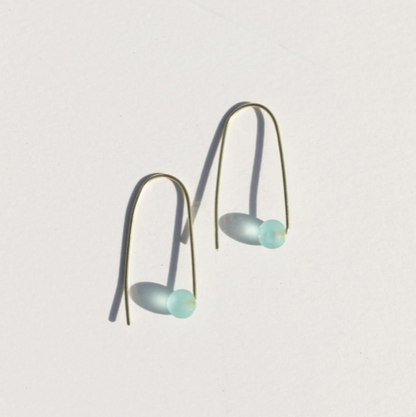 Sea Glass Arc Earrings