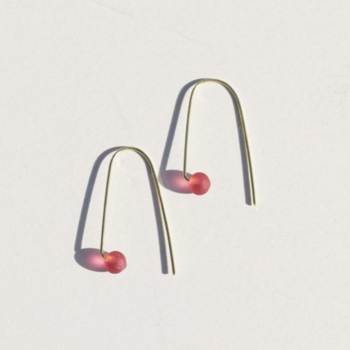 Sea Glass Arc Earrings