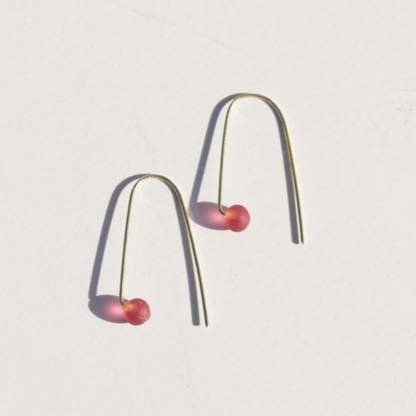 Sea Glass Arc Earrings