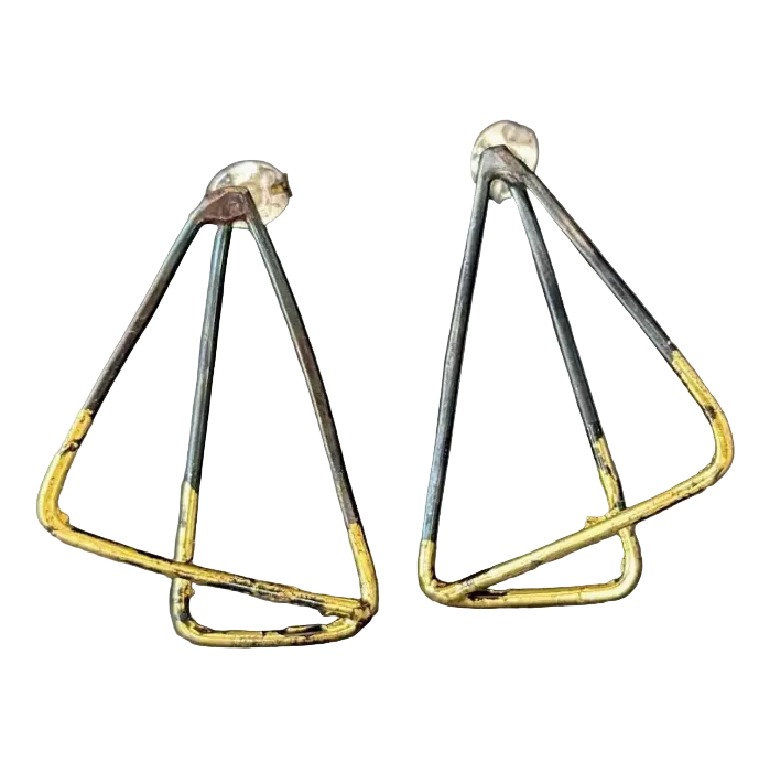 Steel Fan Earrings