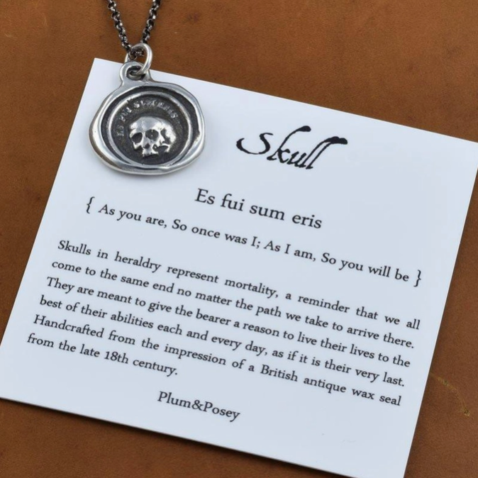 Skull Wax Seal Necklace