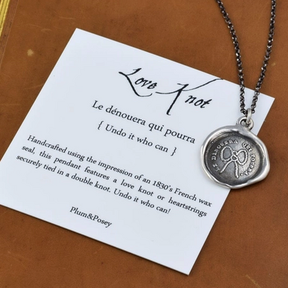 Love Knot Wax Seal Necklace