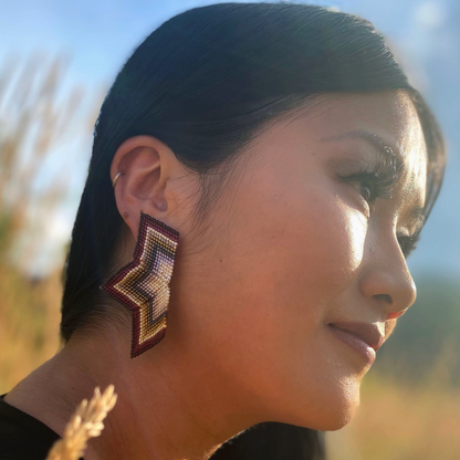 Beaded Star Earrings