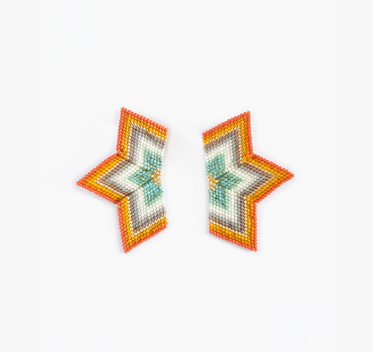 Beaded Star Earrings