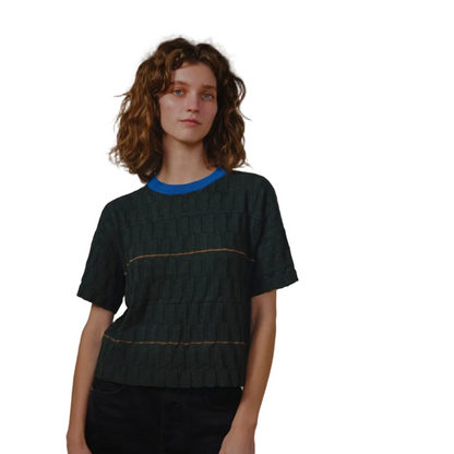 Grid Sweater Tee