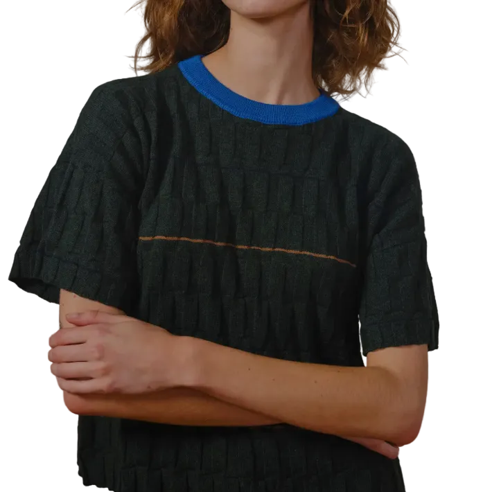 Grid Sweater Tee