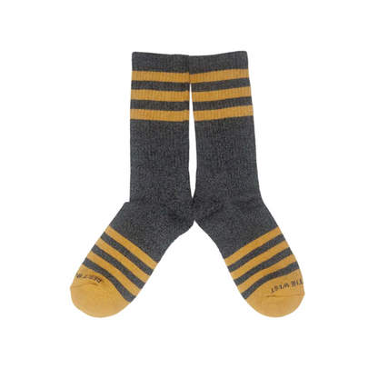 Charcoal Stripes Socks