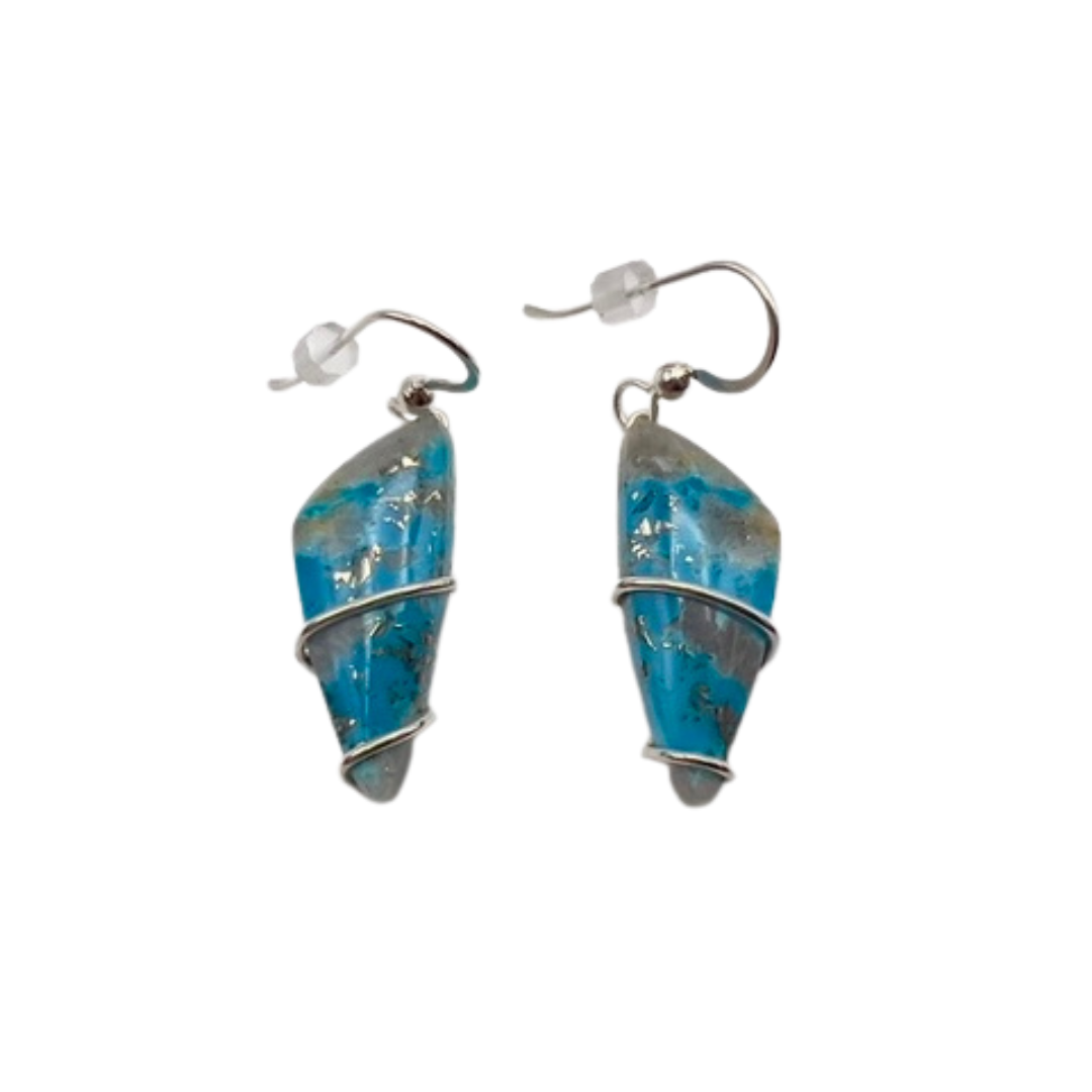 Shattuckite Earrings