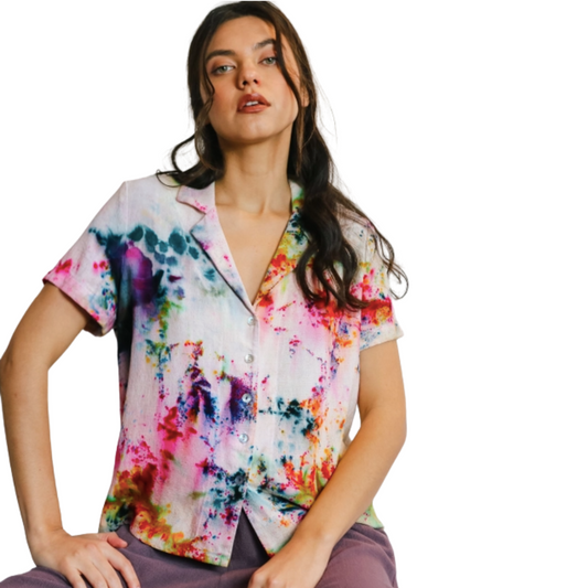Hand Dye Camp Top