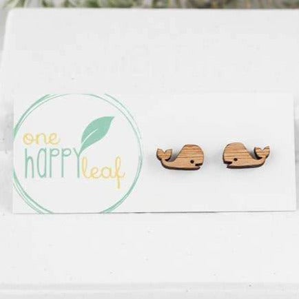 Whale Bamboo Studs