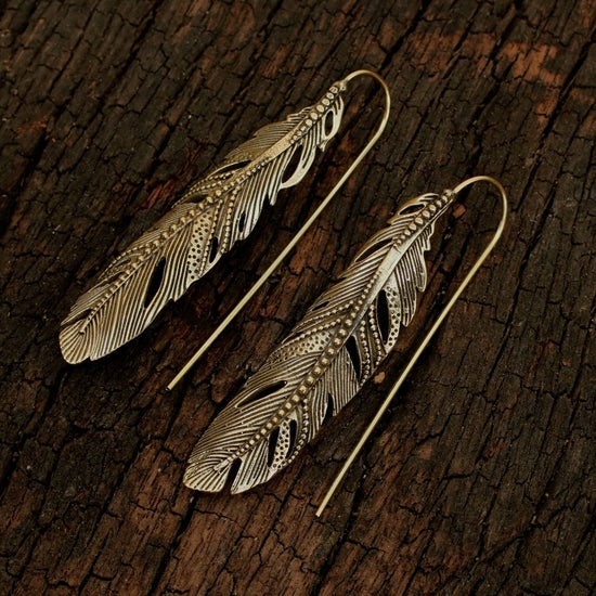 Long Feather Earrings