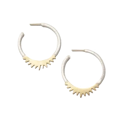 Spiked Brass Hoops