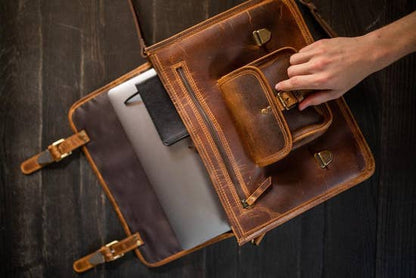 Buffalo Leather Satchel