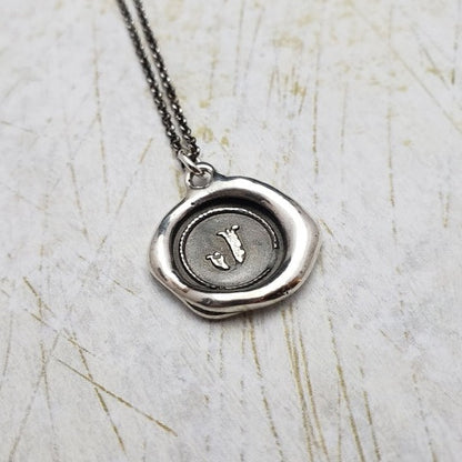 Initial Monogram Wax Seal Pendant