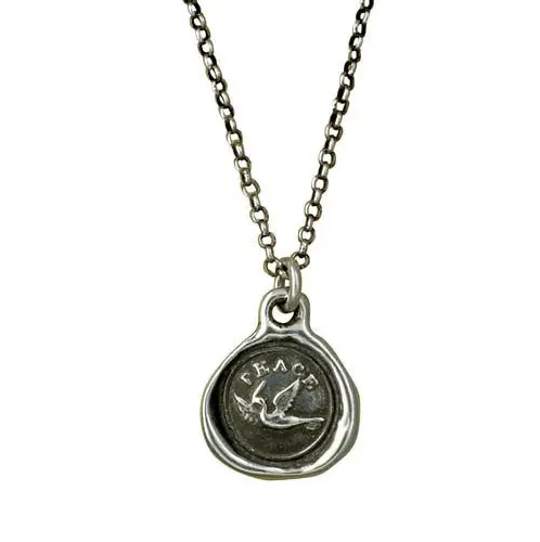 Peace & Dove Wax Seal Necklace