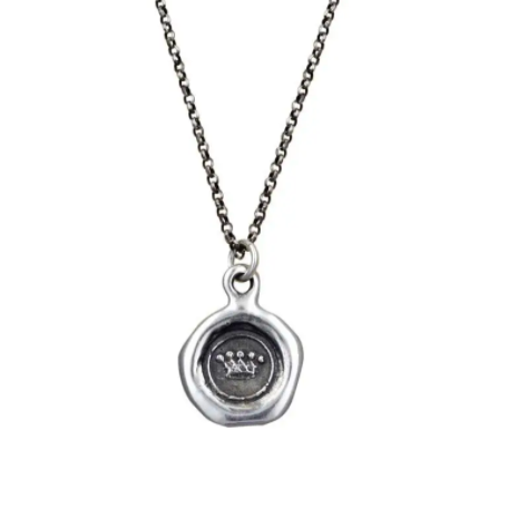 Petite Crown Wax Seal Necklace