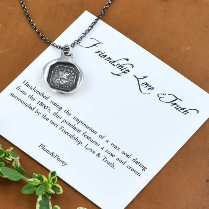 Rose & Crown Wax Seal Necklace