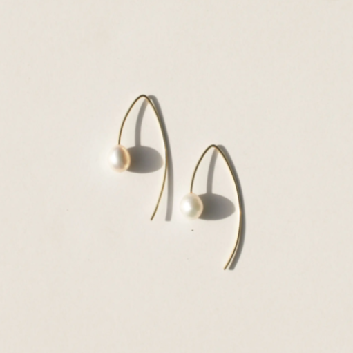 Pearl Arc Earrings