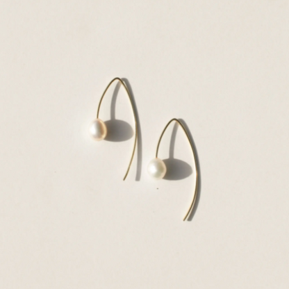 Pearl Arc Earrings