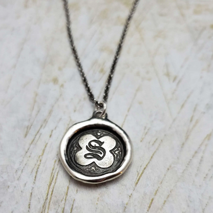 Initial Monogram Wax Seal Pendant
