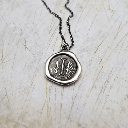 Initial Monogram Wax Seal Pendant